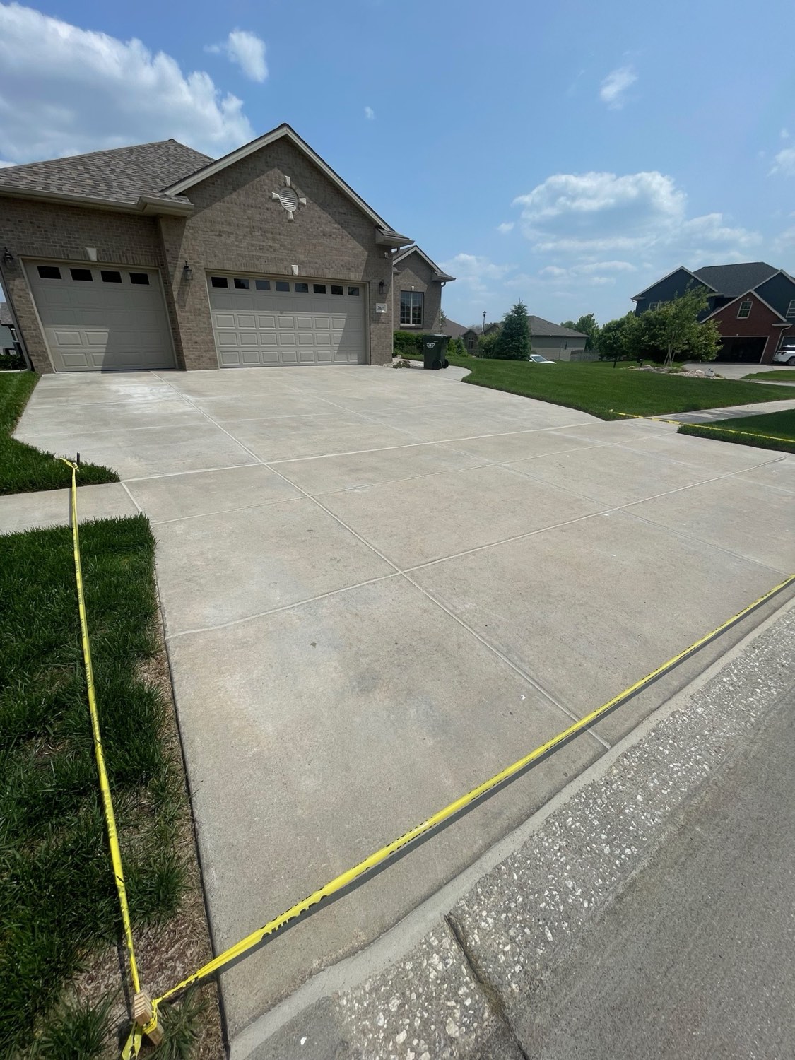 Caulked residential driveway in Omaha